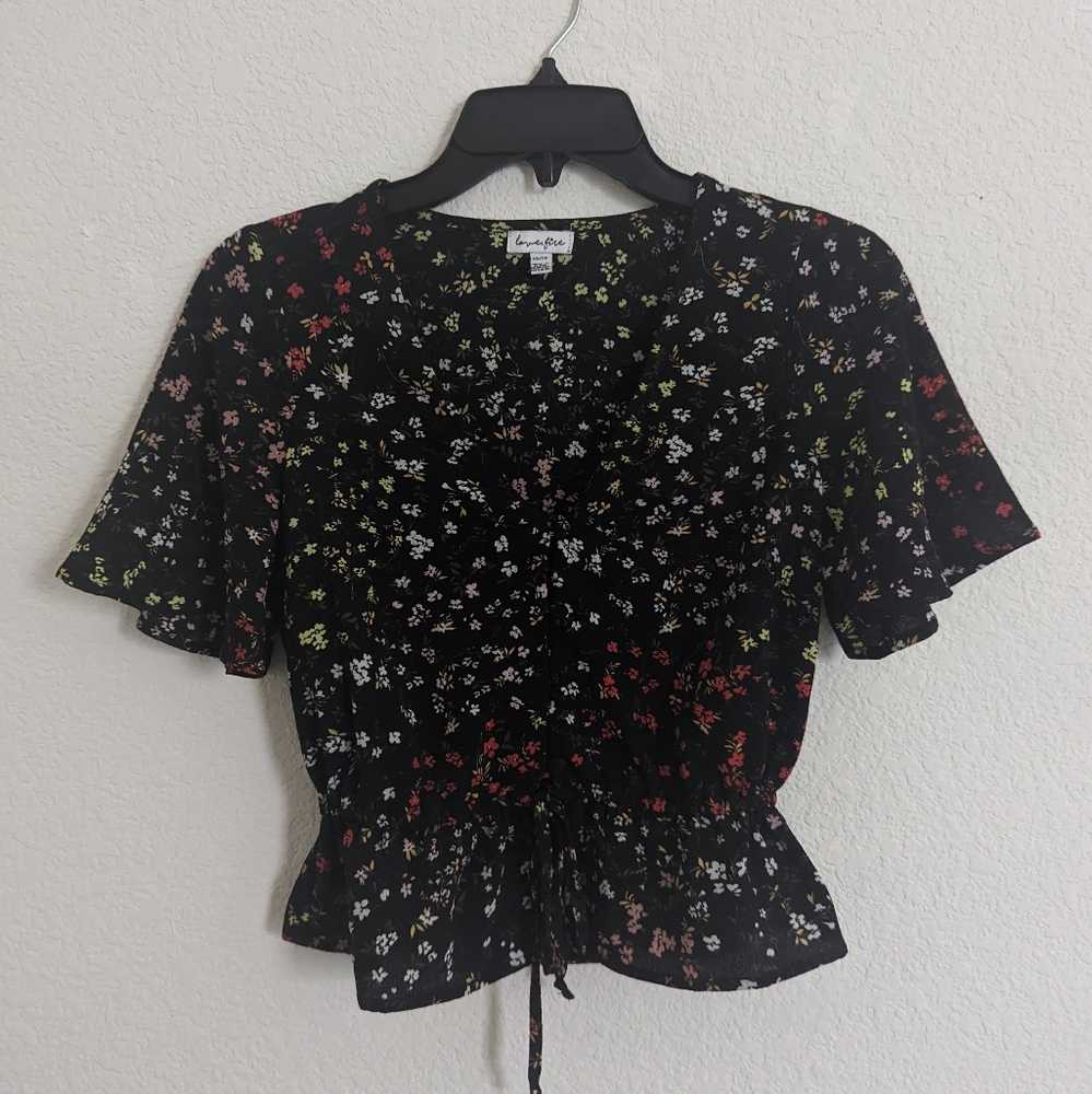 Floral Peplum Blouse Top